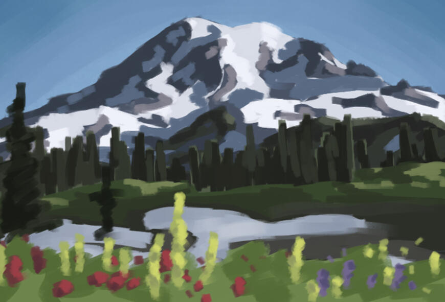 quick landscape study